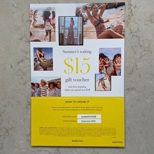 ****FREEEEEEEEEE**** $15 Boden gift voucher expires 6/22/22